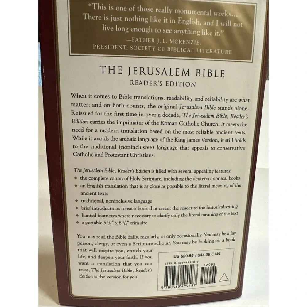 Jerusalem Bible : Reader's Edition by Alexander Jones (2000, Hardcover)